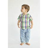 Bobo Choses Baby Madras Checks Woven Shirt Short Sleeve Multicolor