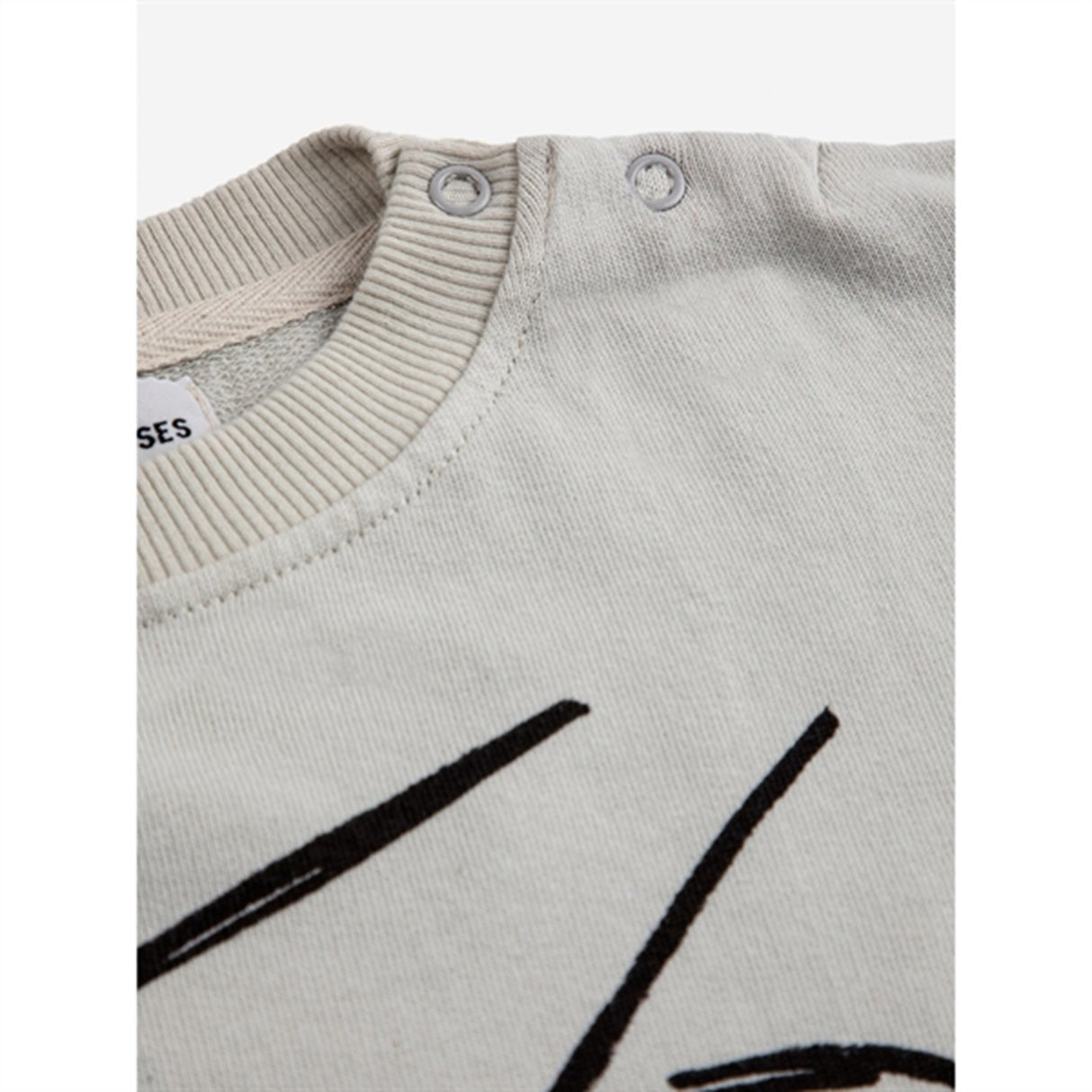 Bobo Choses Baby Play The Drum Sweatshirt Round Neck Beige