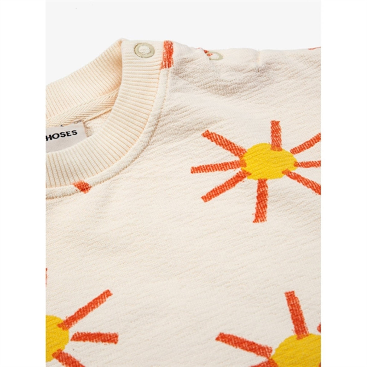 Bobo Choses Baby Sun All Over Sweatshirt Round Neck Offwhite