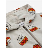 Bobo Choses Baby Play The Drum Zipped Hoodie Beige