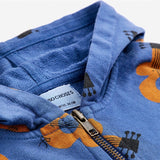 Bobo Choses Baby Acoustic Guitar All Over Zipped Hoodie Navy Blue