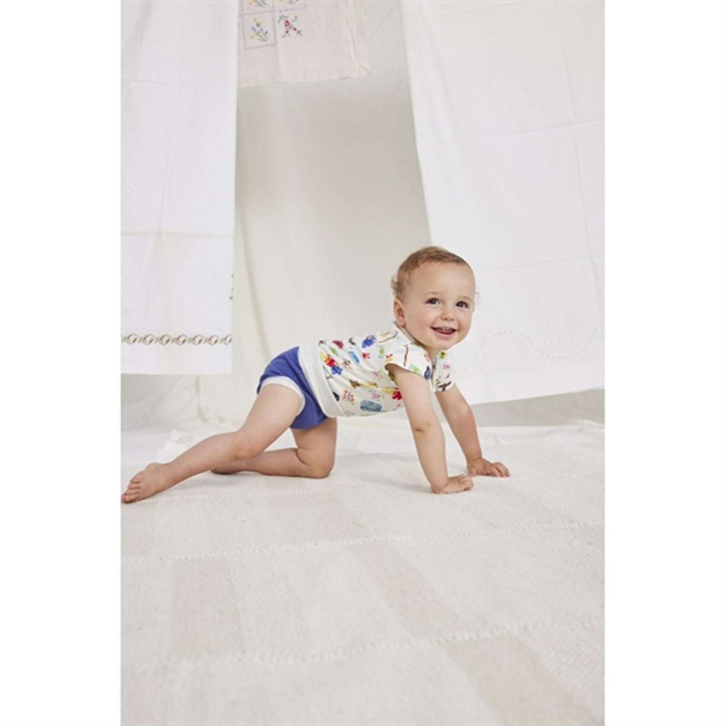 Bobo Choses Baby Funny Insects All Over Body Short Sleeve Offwhite