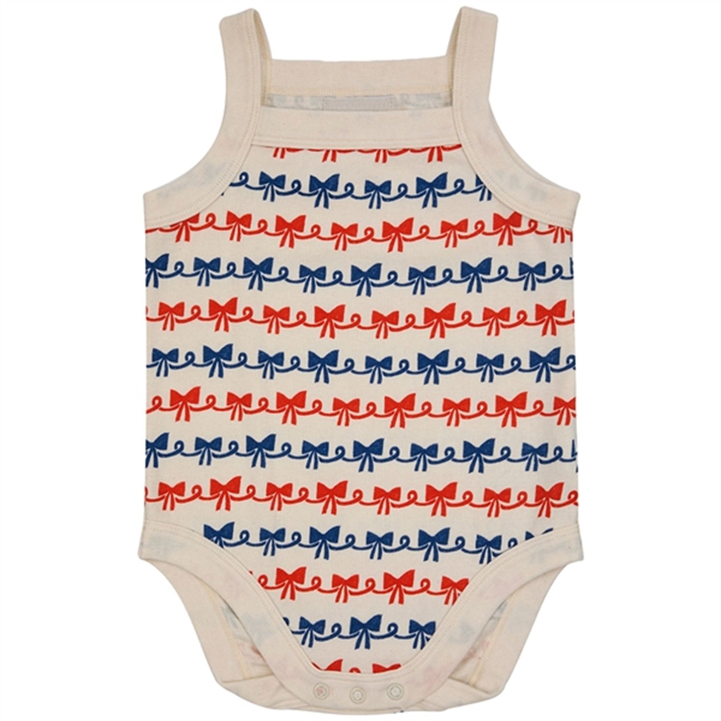 Bobo Choses Baby Ribbon Bow All Over Body Sleeveless Offwhite