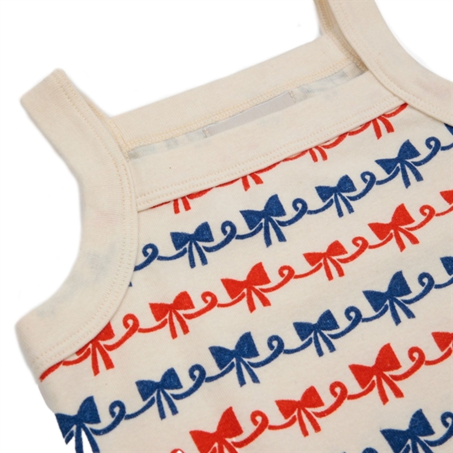 Bobo Choses Baby Ribbon Bow All Over Body Sleeveless Offwhite