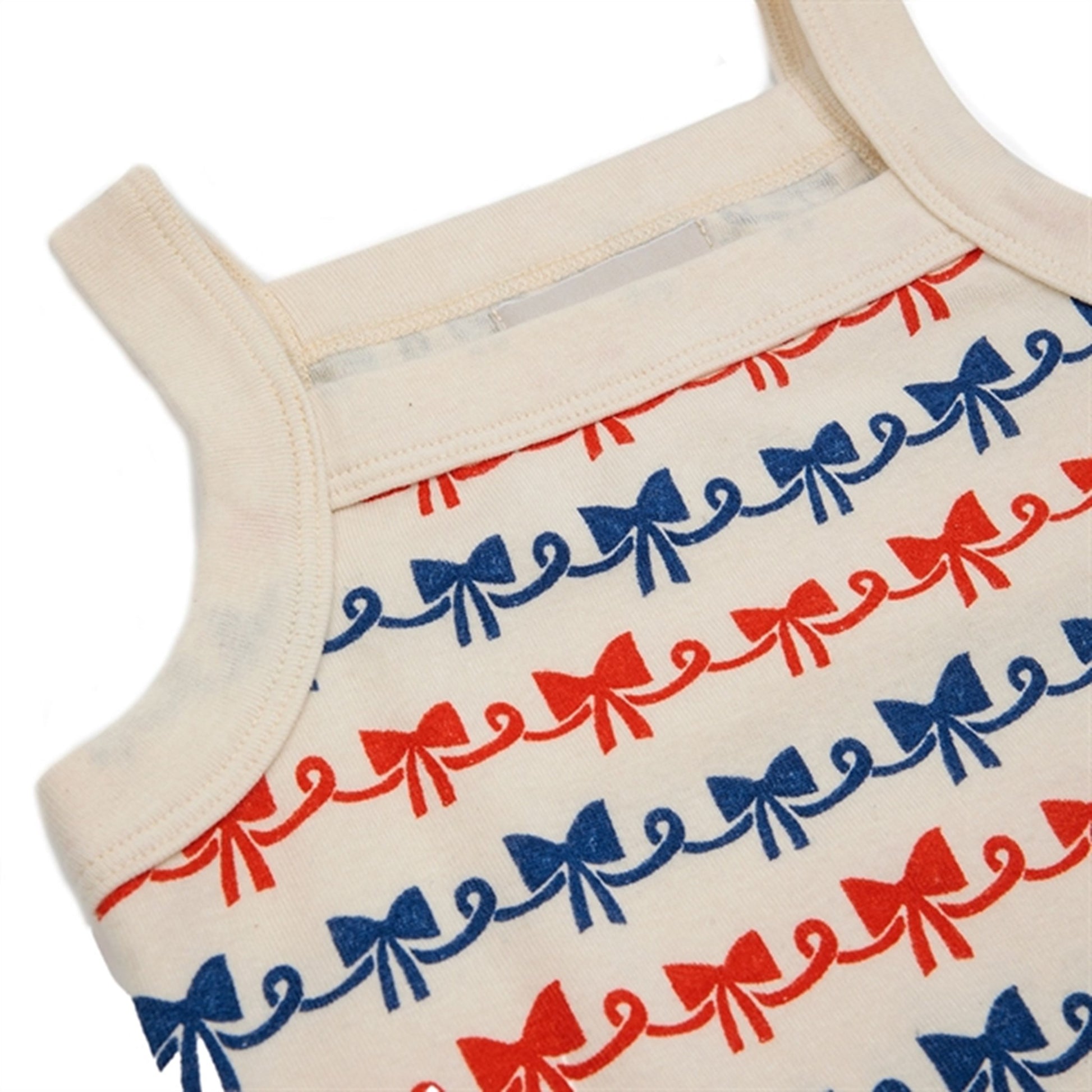 Bobo Choses Baby Ribbon Bow All Over Body Sleeveless Offwhite