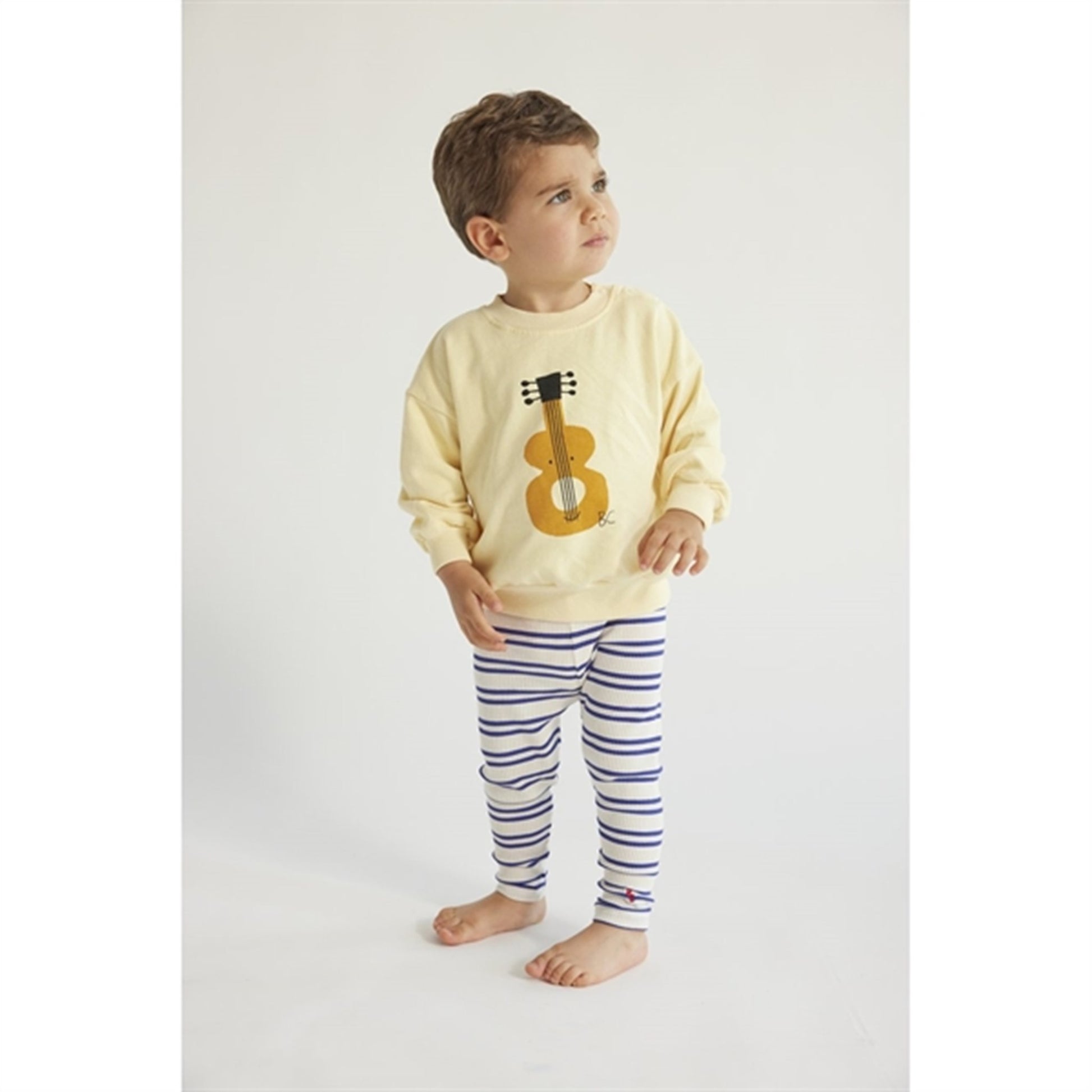 Bobo Choses Baby Blue Stripes Leggings Offwhite