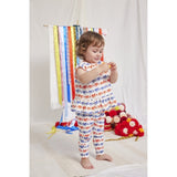 Bobo Choses Baby Ribbon Bow All Over Leggings Offwhite