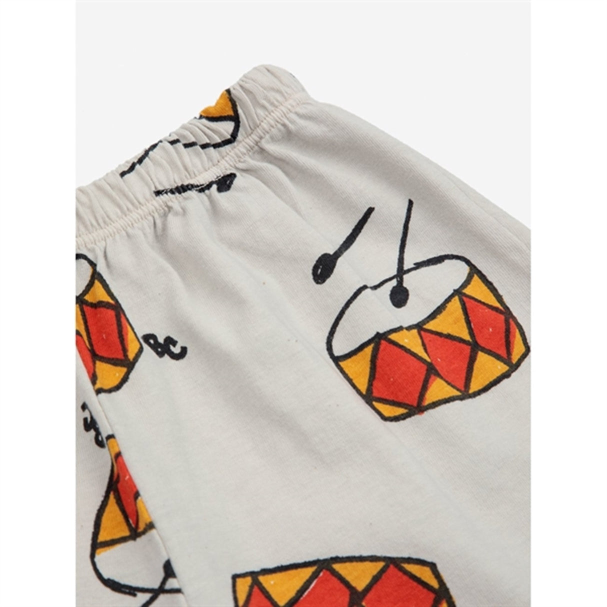 Bobo Choses Baby Play The Drum All Over Jersey Pants Straight Fit Beige