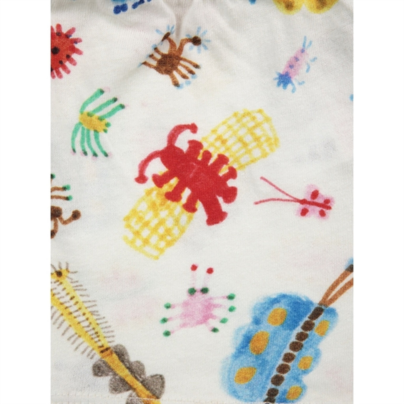 Bobo Choses Baby Funny Insects All Over Mini Shorts Offwhite