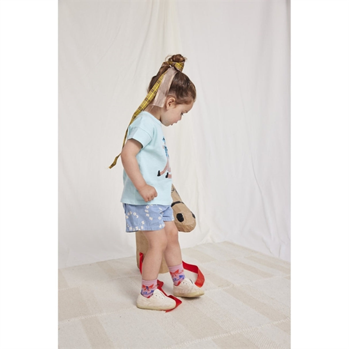 Bobo Choses Baby Bobo Choses Circle Denim Bermuda Shorts Denim Short Light Blue