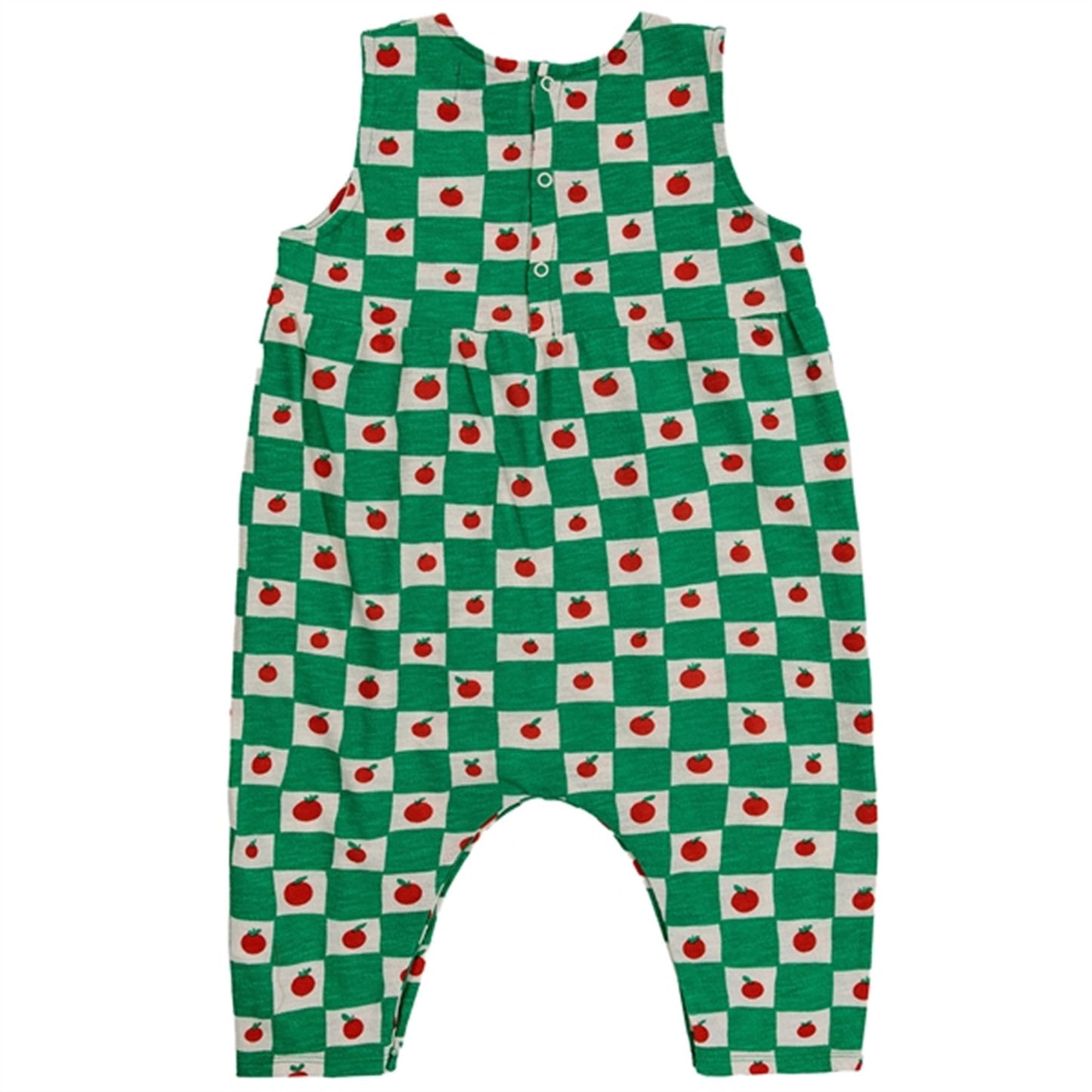 Bobo Choses Baby Tomato All Over Overall Sleeveless Offwhite