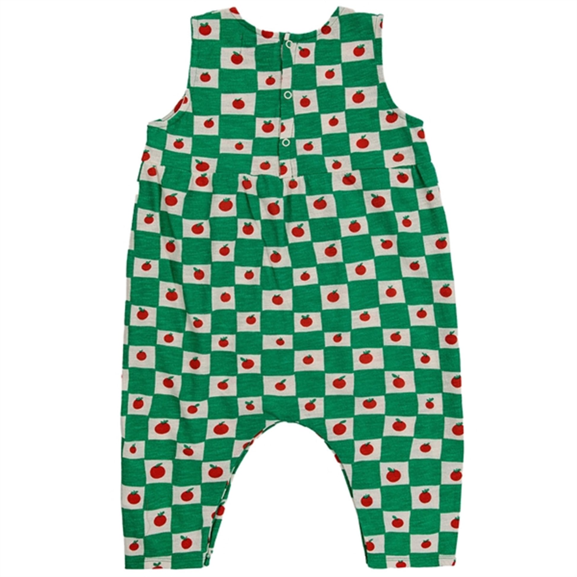 Bobo Choses Baby Tomato All Over Overall Sleeveless Offwhite