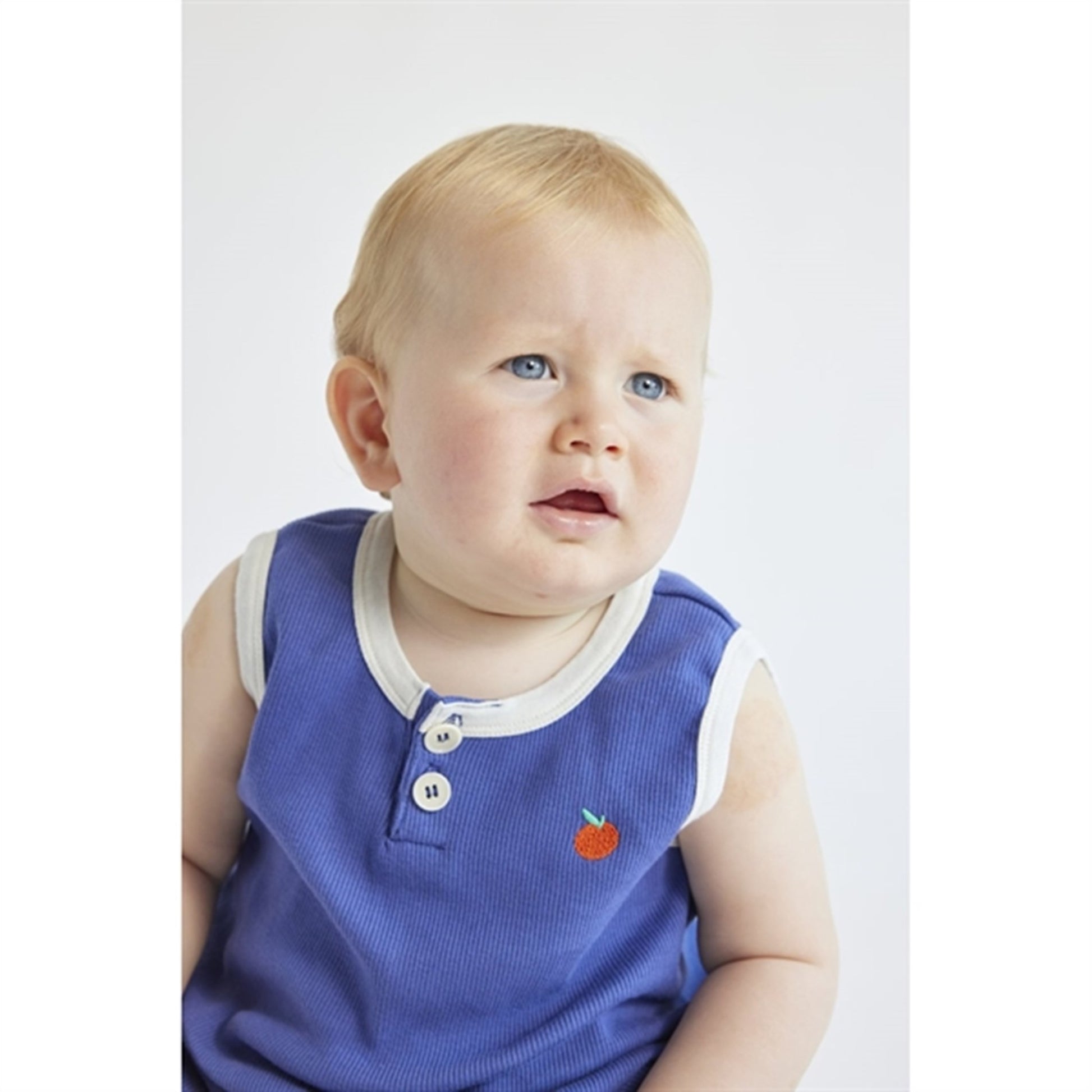 Bobo Choses Baby Tomato Playsuit Sleeveless Navy Blue