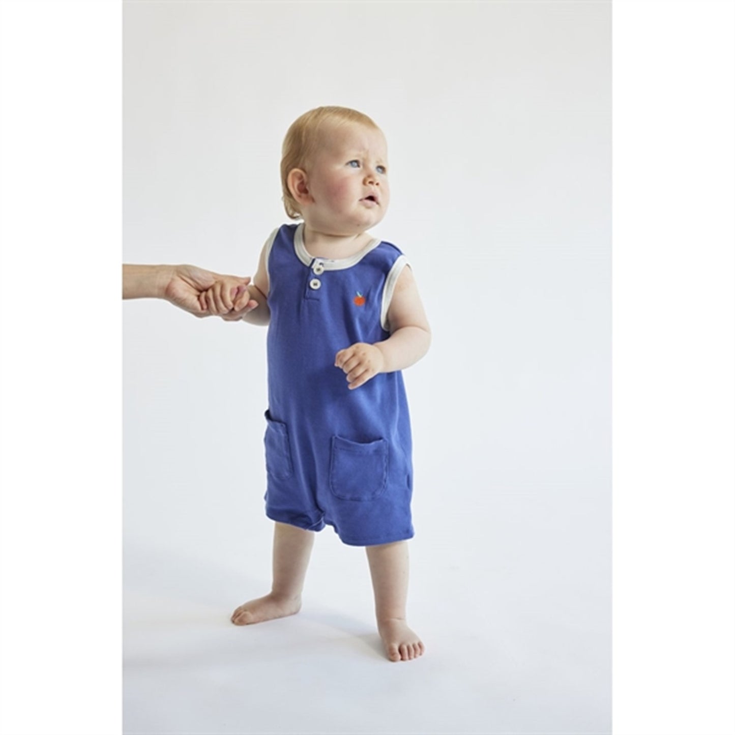 Bobo Choses Baby Tomato Playsuit Sleeveless Navy Blue