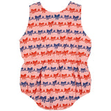 Bobo Choses Baby Ribbon Bow All Over Woven Romper Pink