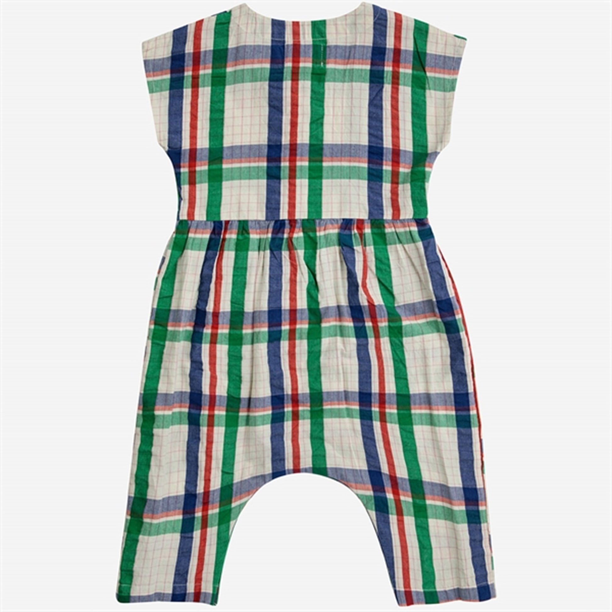 Bobo Choses Baby Madras Checks Woven Overall Short Sleeve Multicolor