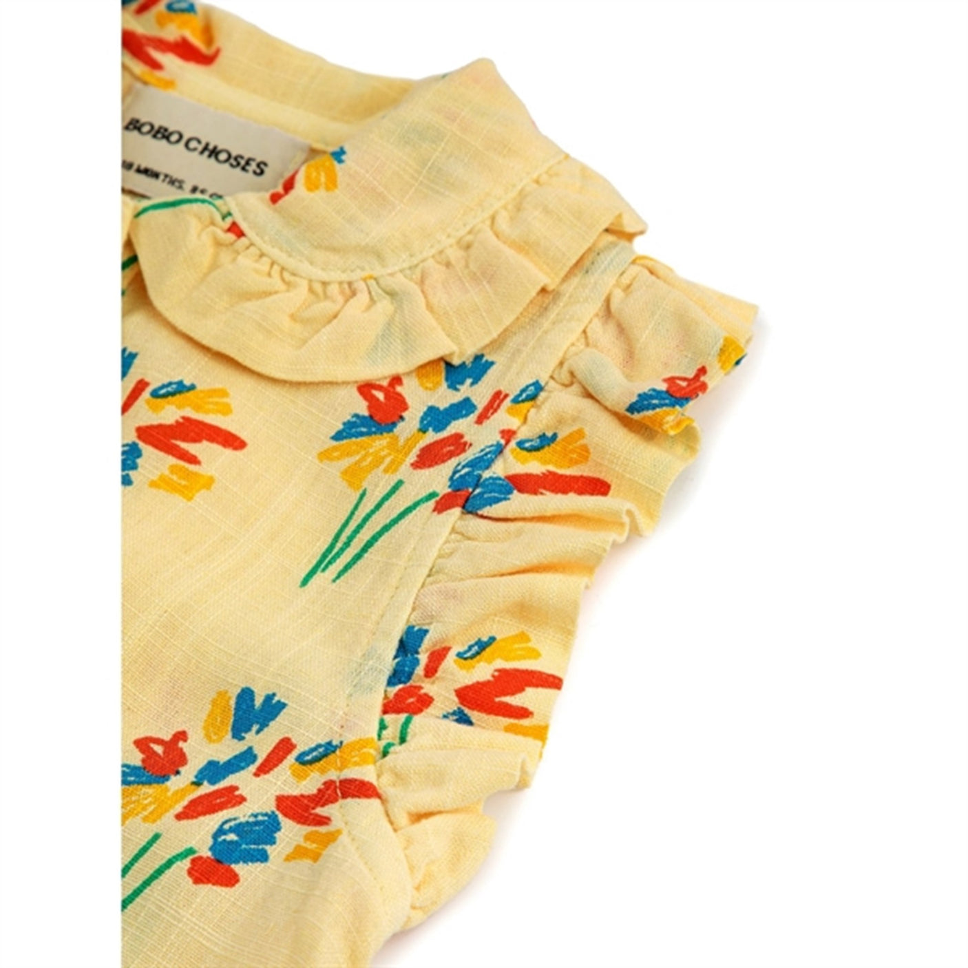 Bobo Choses Baby Fireworks All Over Woven Overall Sleeveless Light Yellow