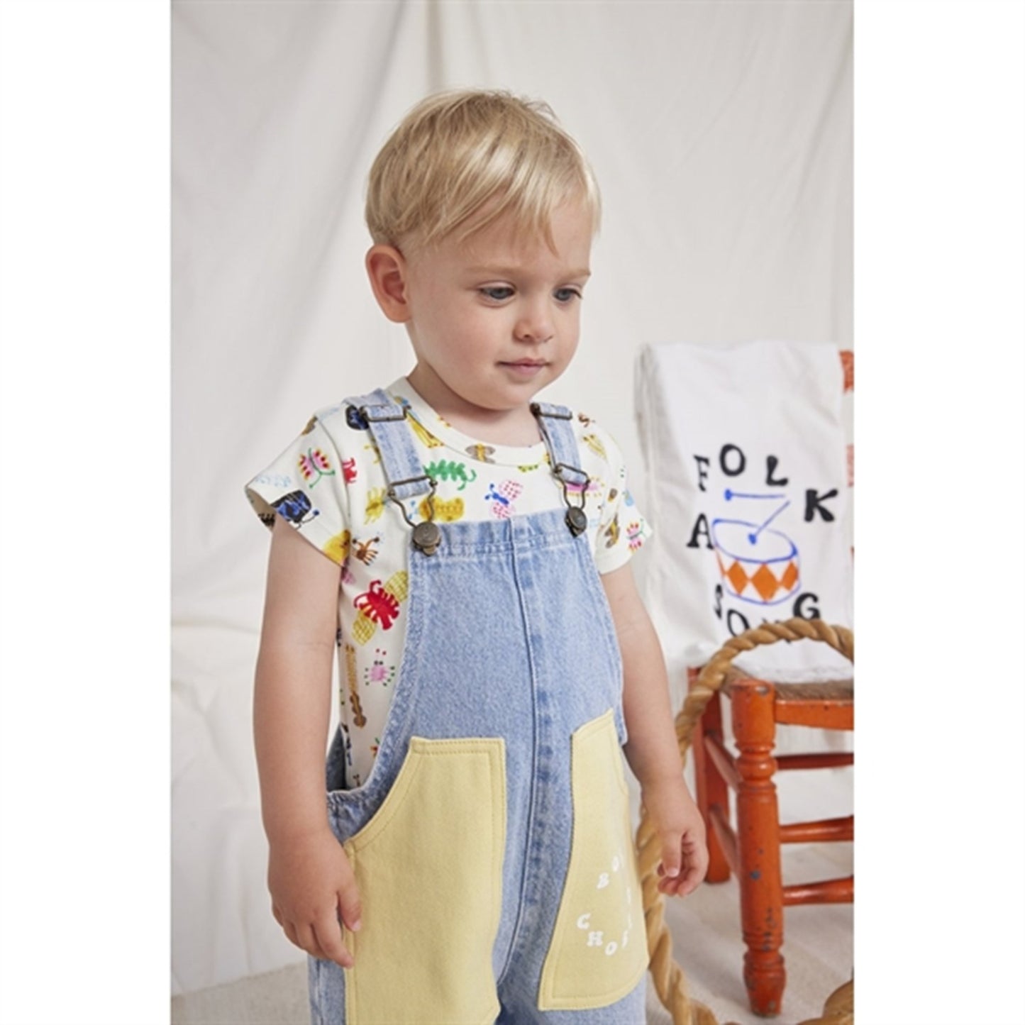 Bobo Choses Baby Bobo Choses Circle Short Dungarees Blue