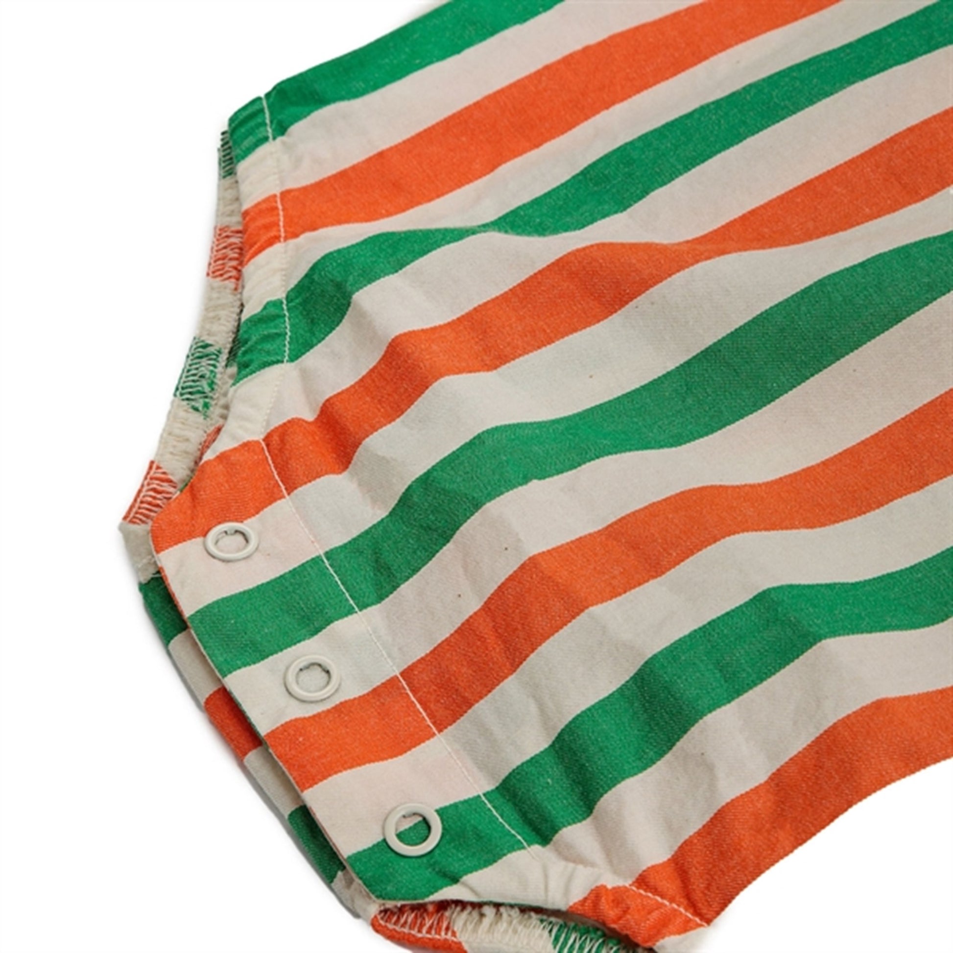 Bobo Choses Baby Vertical Stripes Woven Romper Offwhite