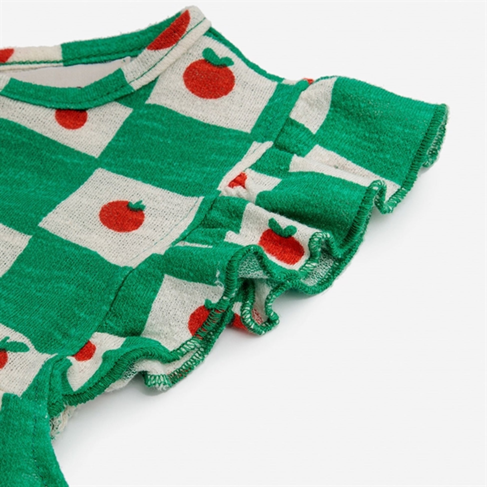 Bobo Choses Baby Tomato All Over Ruffle Dress Sleeveless Offwhite