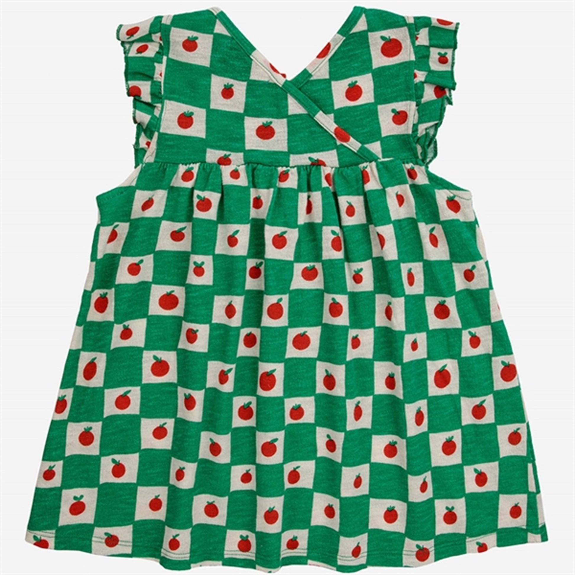 Bobo Choses Baby Tomato All Over Ruffle Dress Sleeveless Offwhite