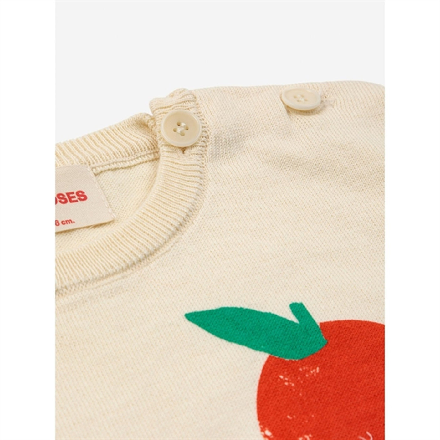 Bobo Choses Baby Tomato Knitted T-Shirt Offwhite