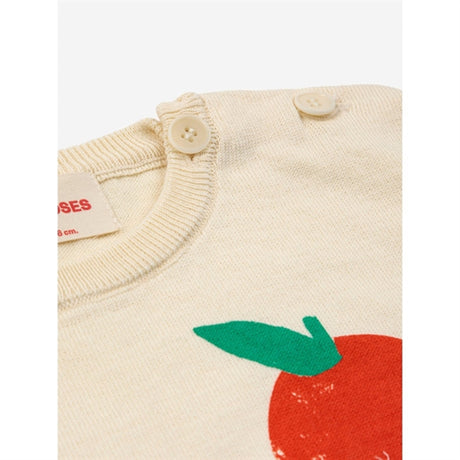 Bobo Choses Baby Tomato Knitted T-Shirt Offwhite
