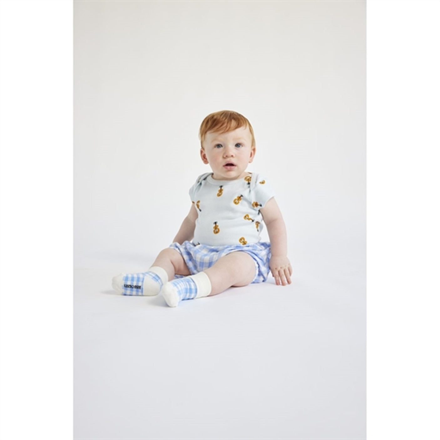 Bobo Choses Baby Acoustic Guitar Body And Vichy Accesorios Set Light Blue