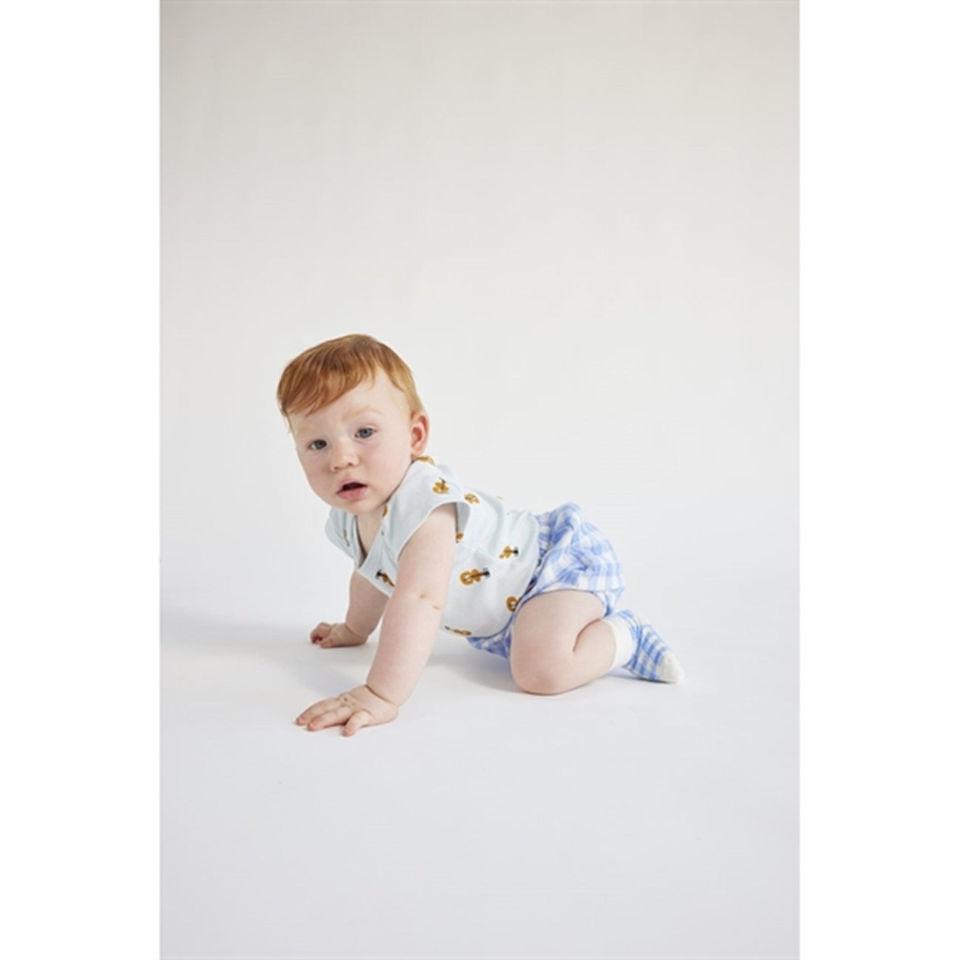 Bobo Choses Baby Acoustic Guitar Body And Vichy Accesorios Set Light Blue