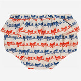 Bobo Choses Baby Ribbon Bow All Over Ruffle Woven Bloomer Offwhite