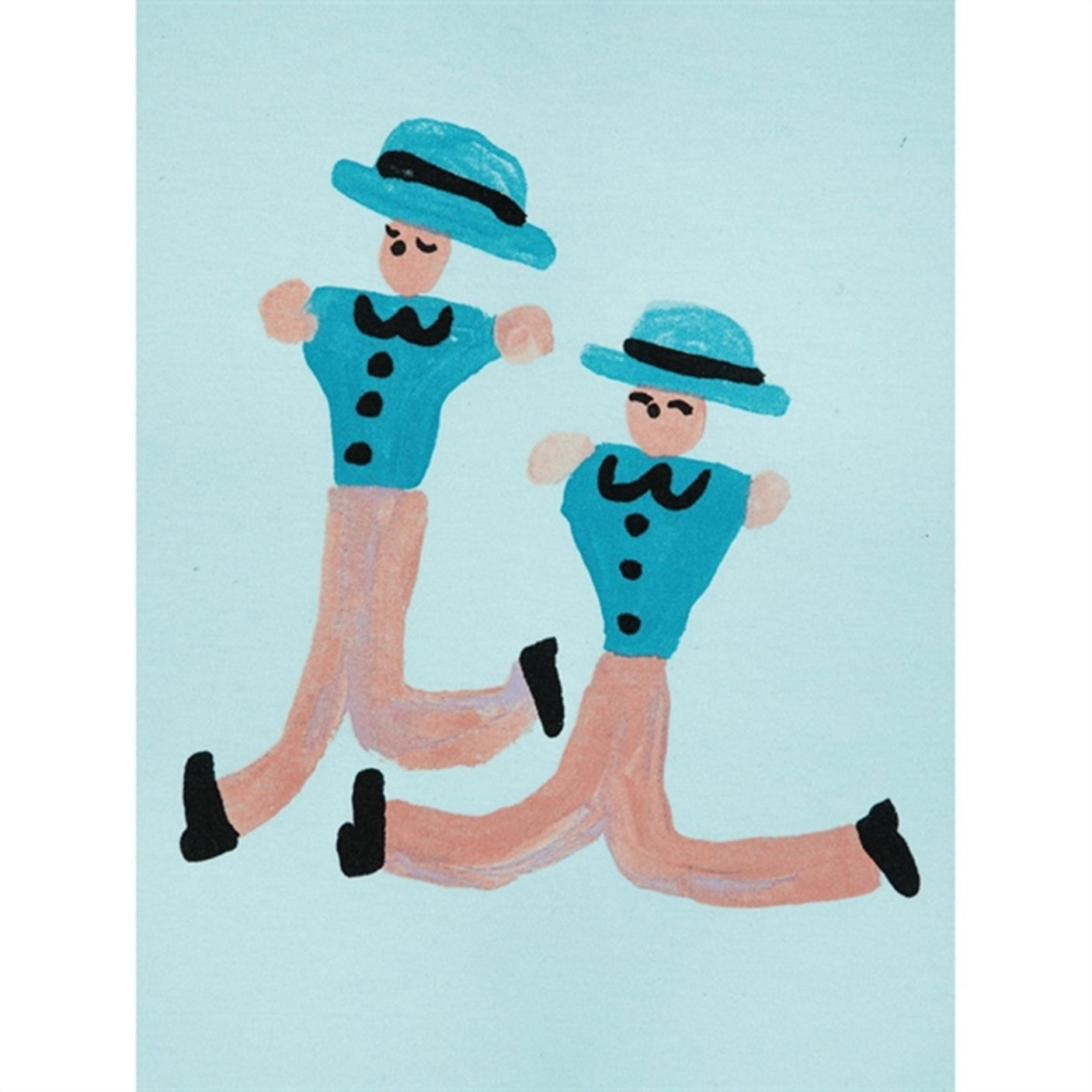 Bobo Choses Dancing Giants T-Shirt Light Blue