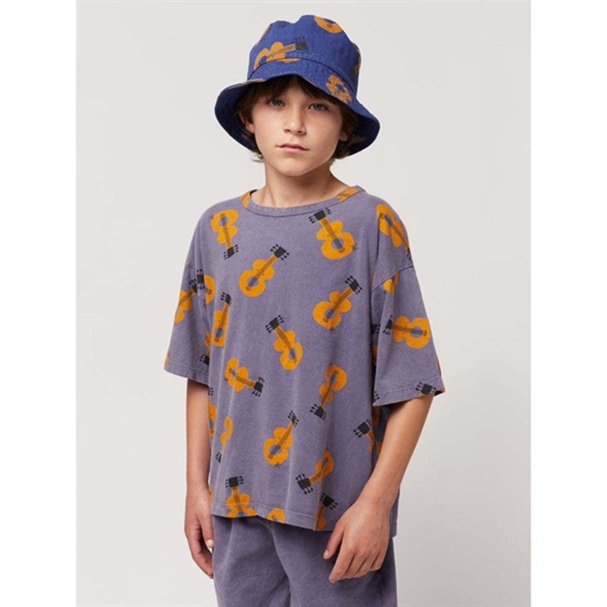 Bobo Choses Acoustic Guitar All Over T-Shirt Prussian Blue