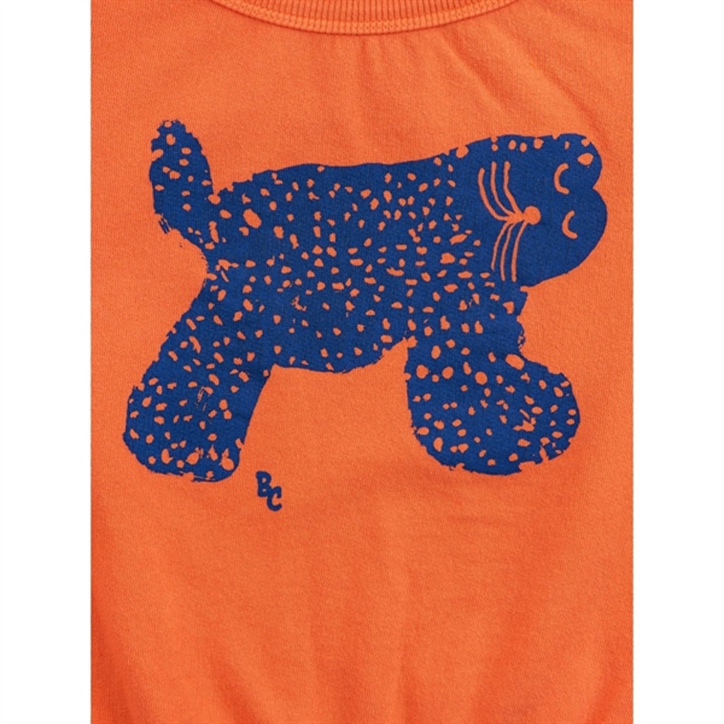 Bobo Choses Big Cat Sweatshirt Round Neck Orange