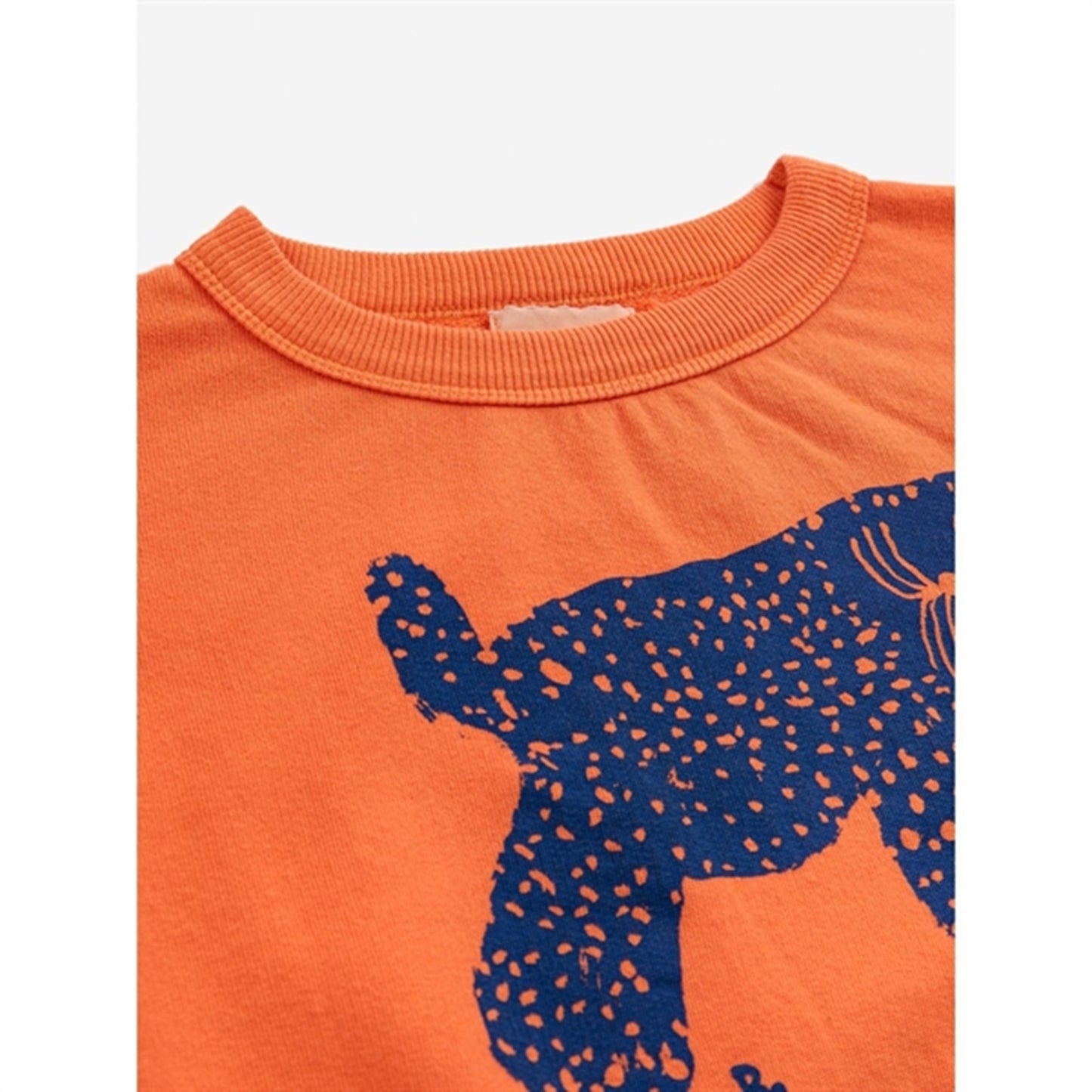 Bobo Choses Big Cat Sweatshirt Round Neck Orange