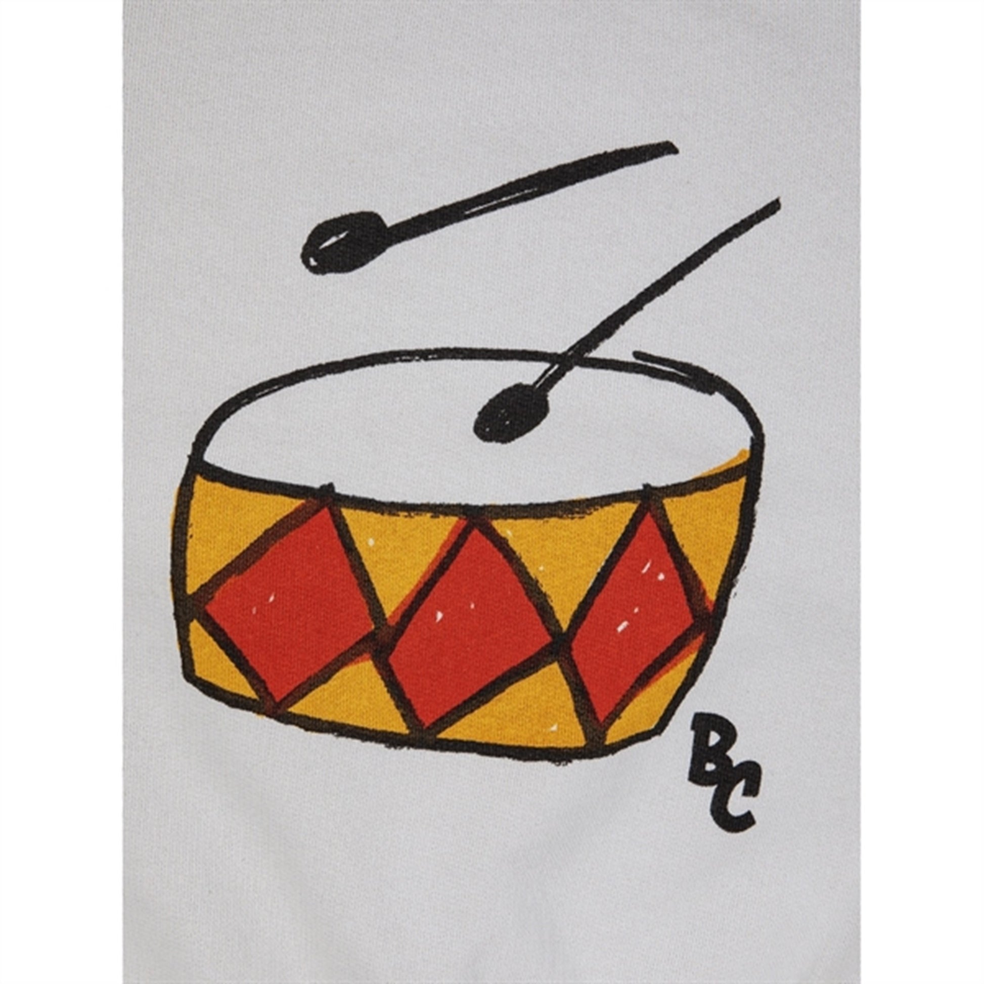 Bobo Choses Play The Drum Sweatshirt Round Neck Beige