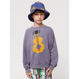 Bobo Choses Acoustic Guitar Sweatshirt Round Neck Prussian Blue