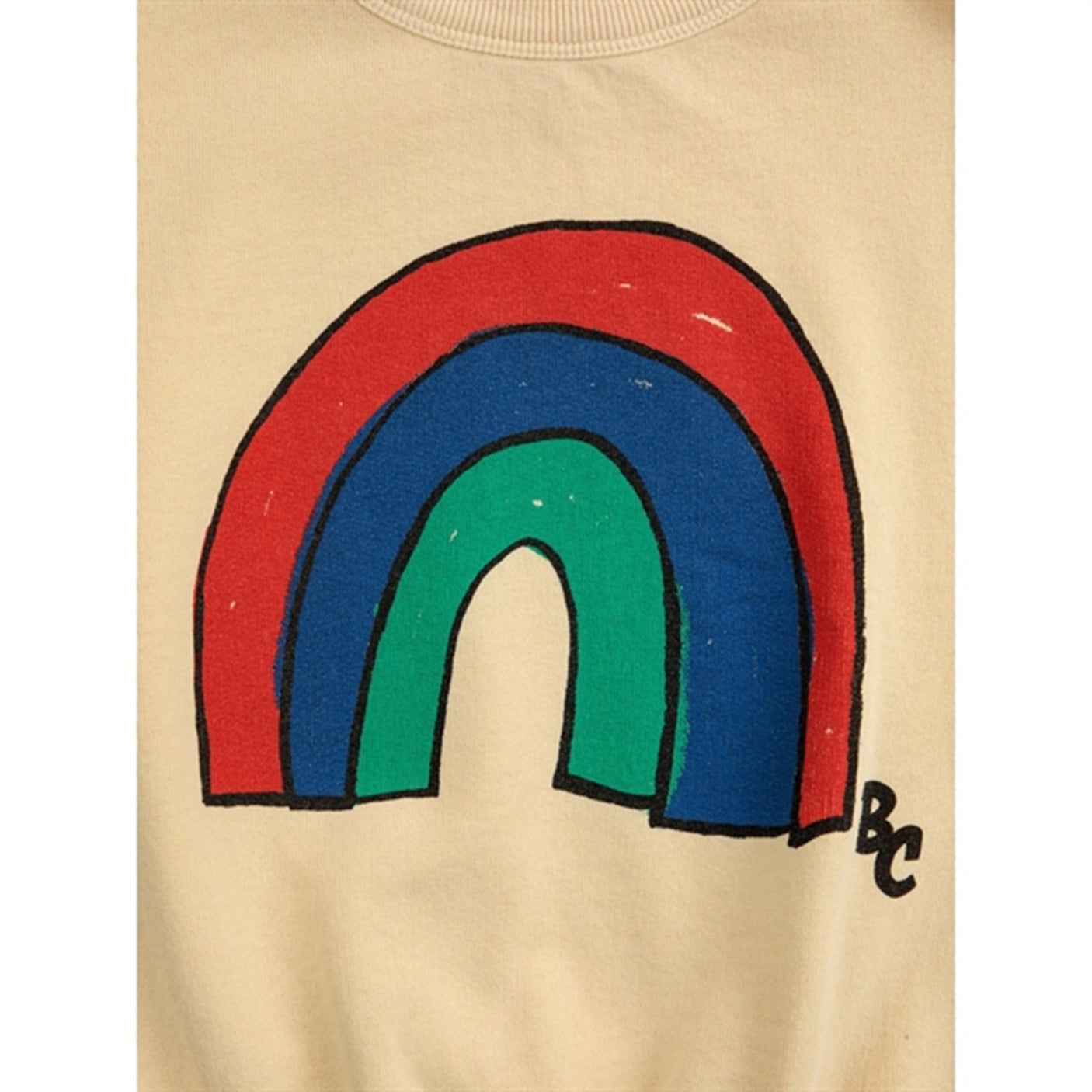 Bobo Choses Rainbow Sweatshirt Round Neck Light Yellow