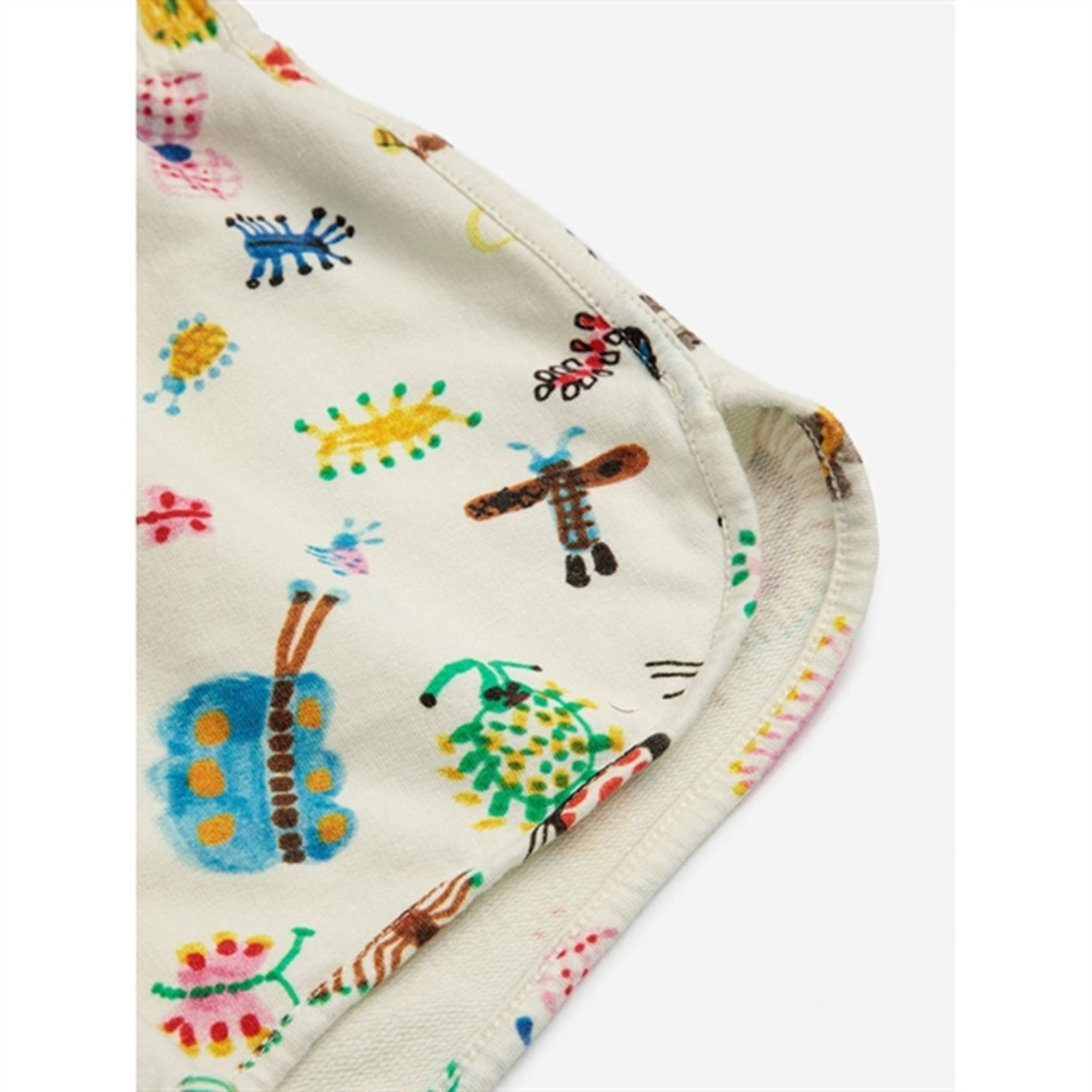 Bobo Choses Funny Insects All Over Running Shorts Offwhite