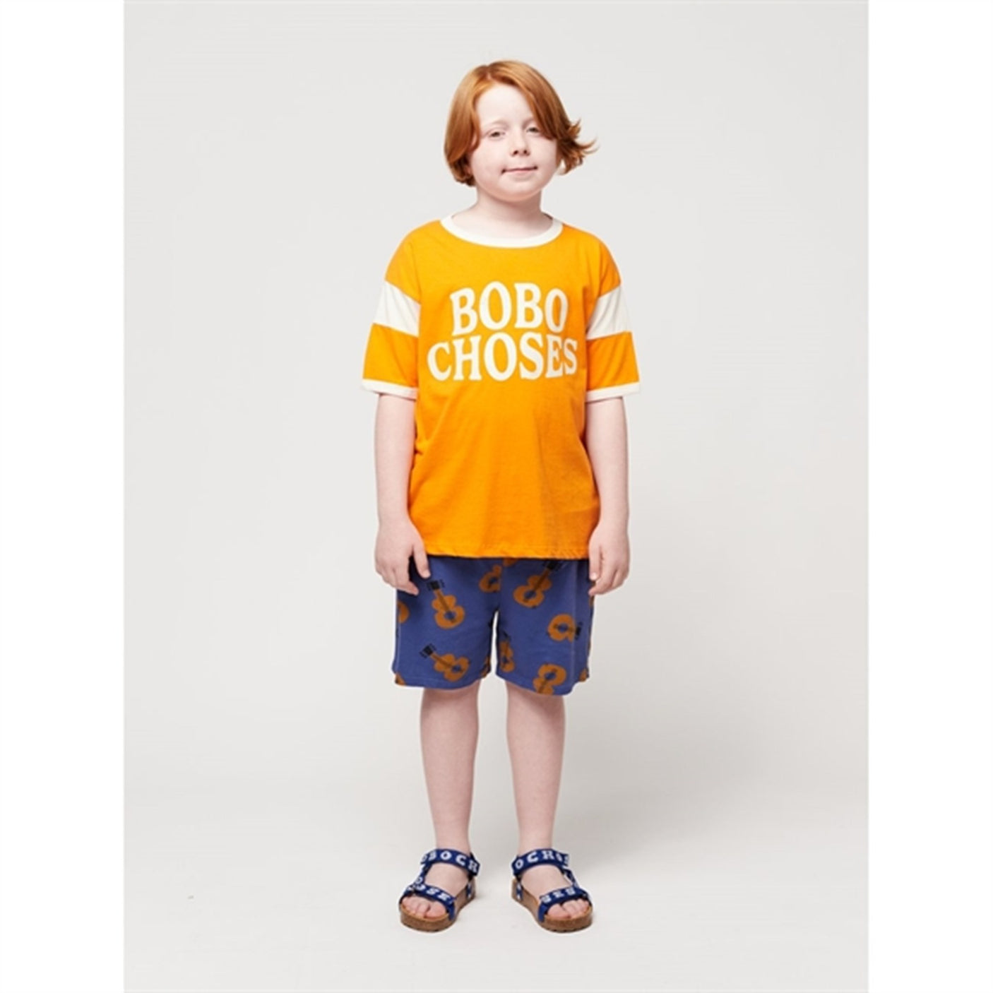 Bobo Choses Acoustic Guitar All Over Bermudashorts Navy Blue