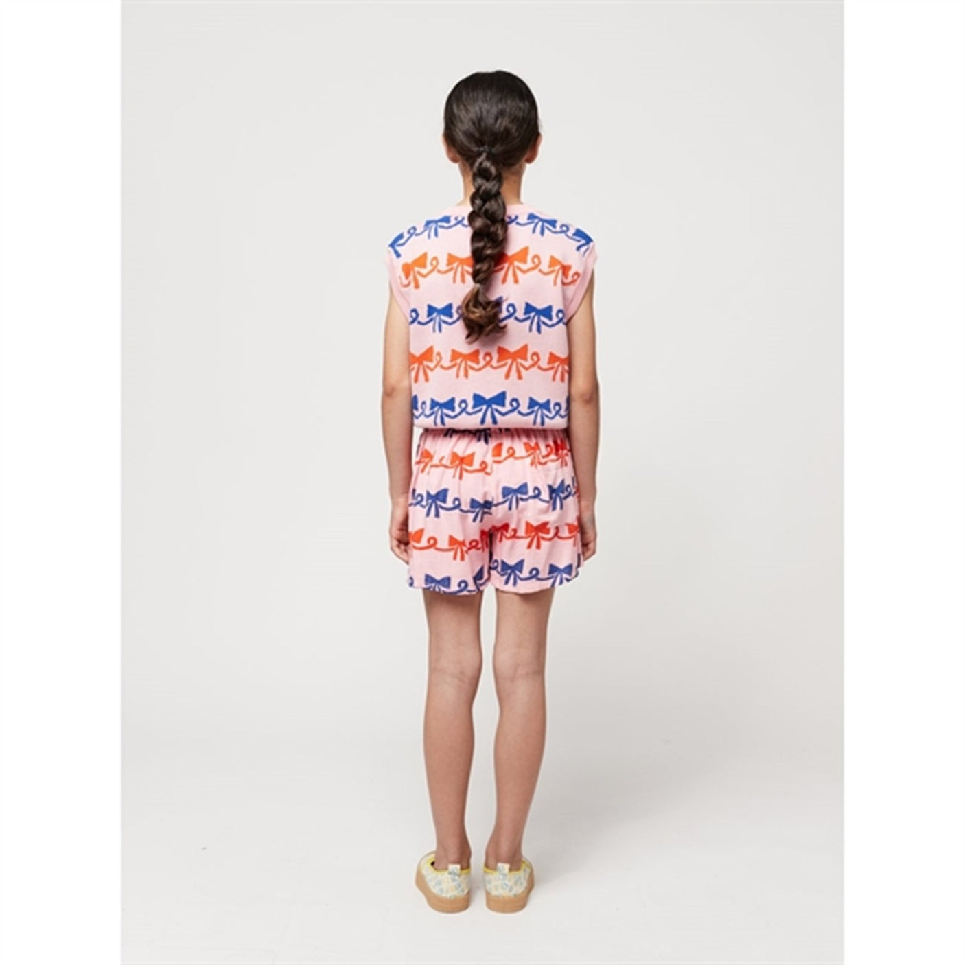 Bobo Choses Ribbon Bow All Over Woven Shorts Pink