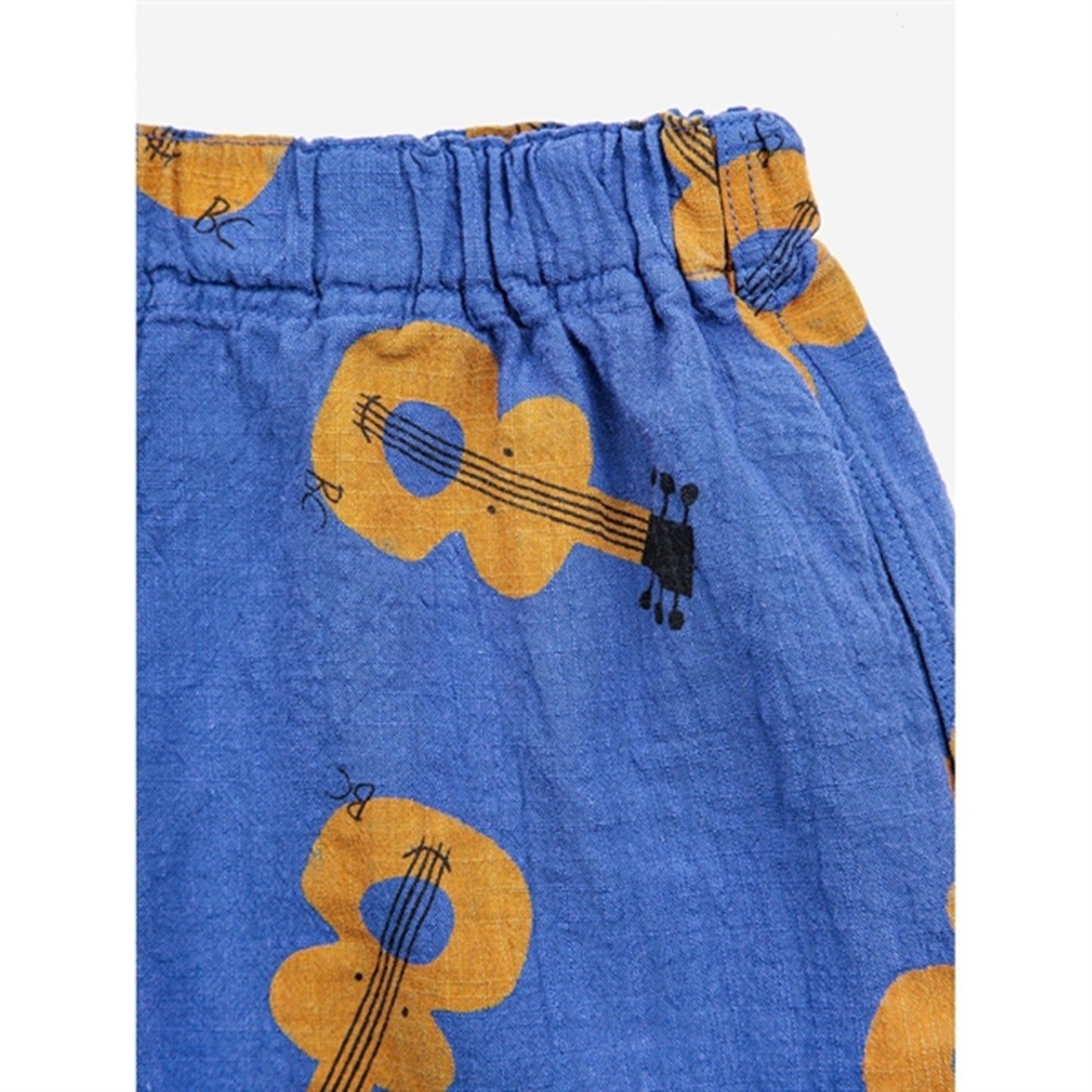 Bobo Choses Acoustic Guitar All Over Woven Shorts Navy Blue