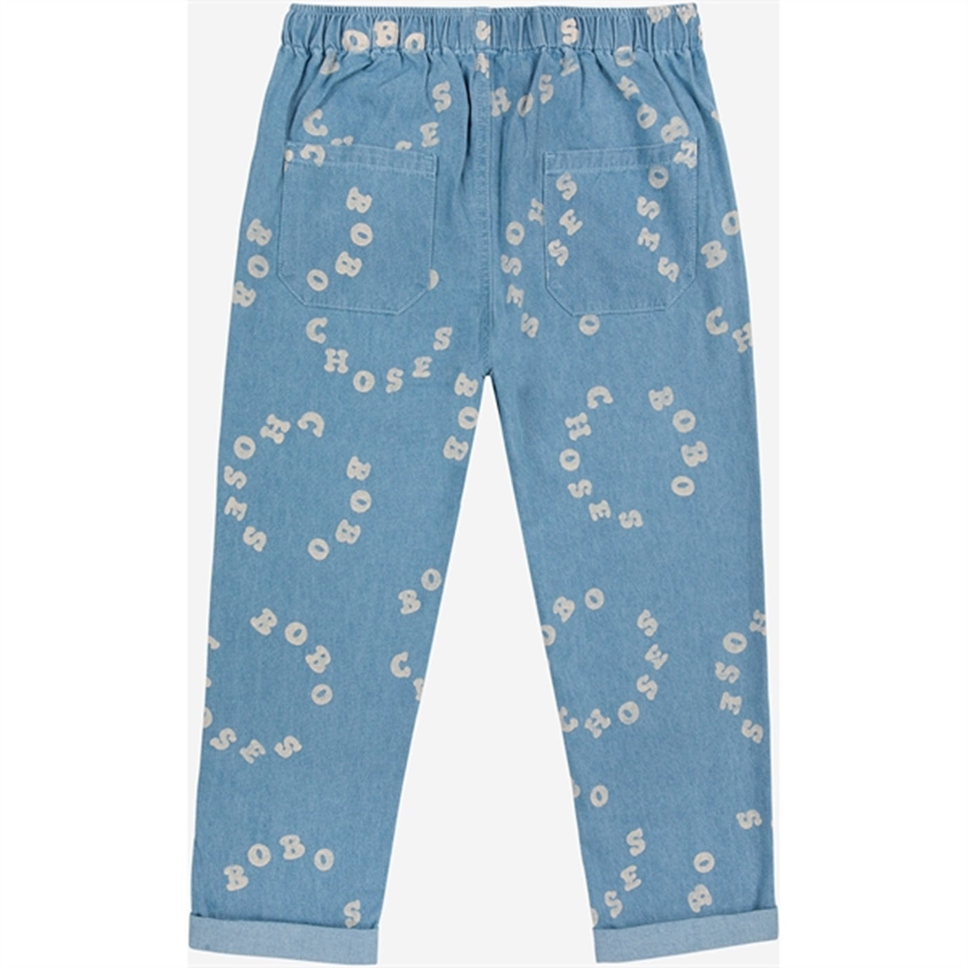 Bobo Choses Bobo Choses Circle All Over Denim Pants Light Blue