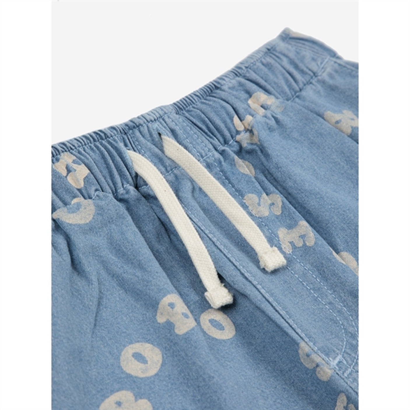Bobo Choses Bobo Choses Circle All Over Denim Pants Light Blue