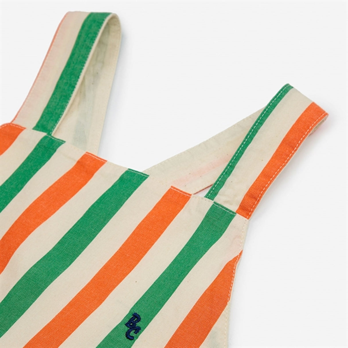 Bobo Choses Vertical Stripes Woven Dress Knee Lenght Offwhite