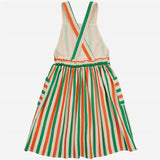 Bobo Choses Vertical Stripes Woven Dress Knee Lenght Offwhite