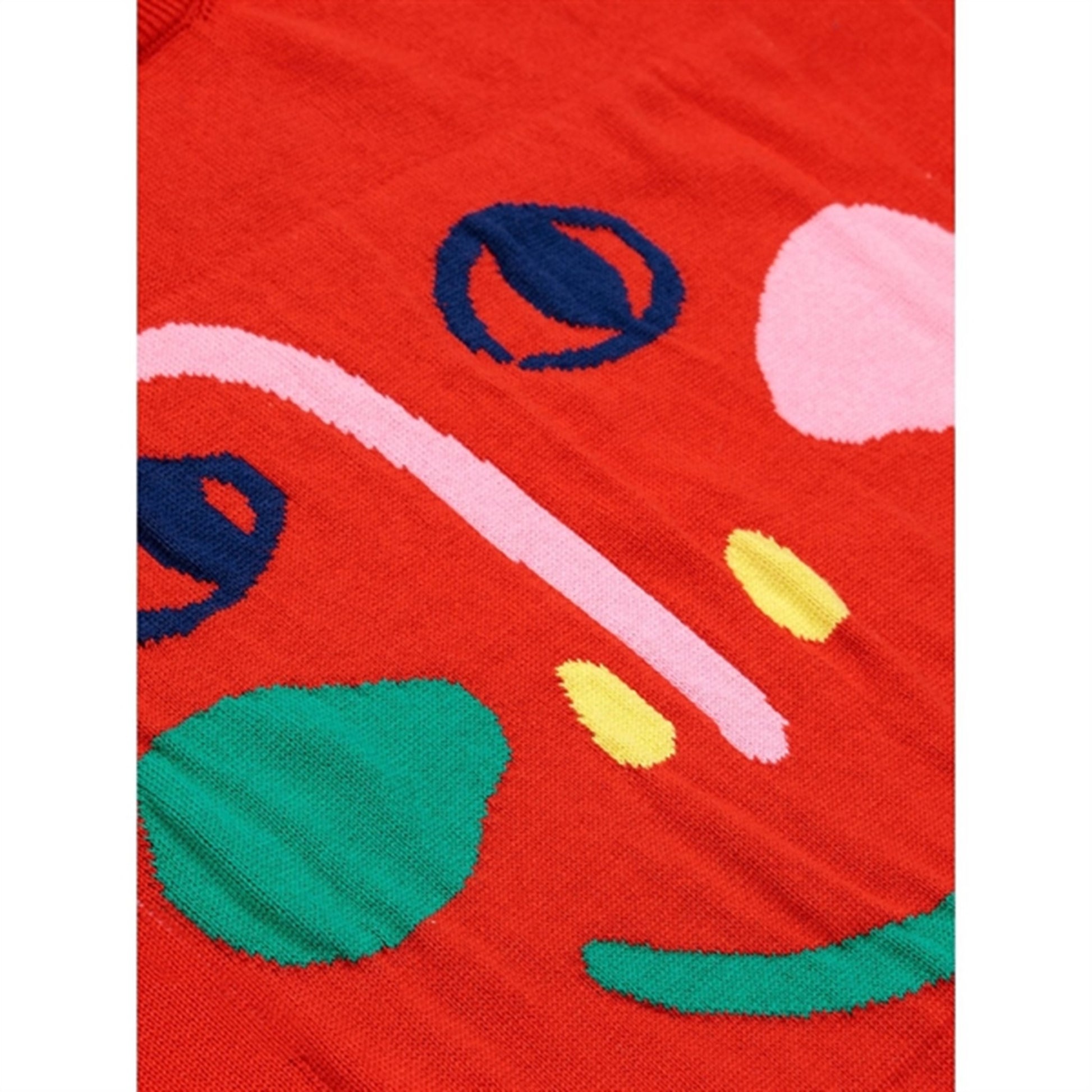 Bobo Choses Smiling Mask Sweater Round Neck Red