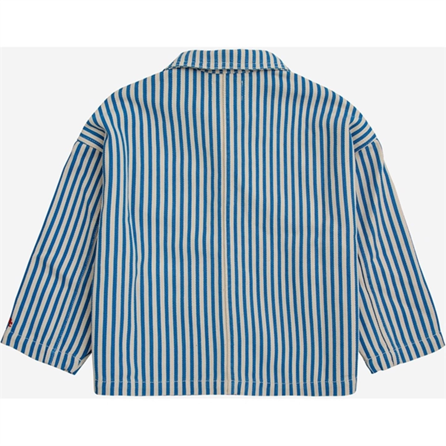 Bobo Choses Striped Color Block Denim Jacket Blue