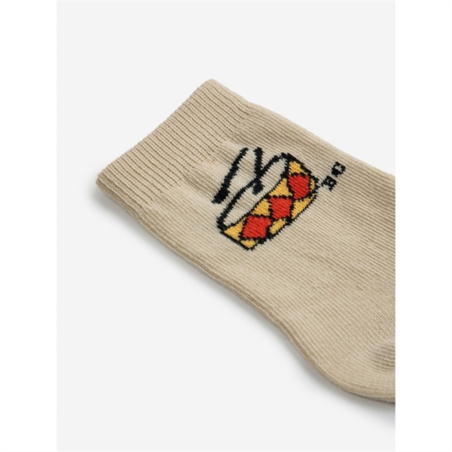 Bobo Choses Baby Play The Drum Short Socks Beige