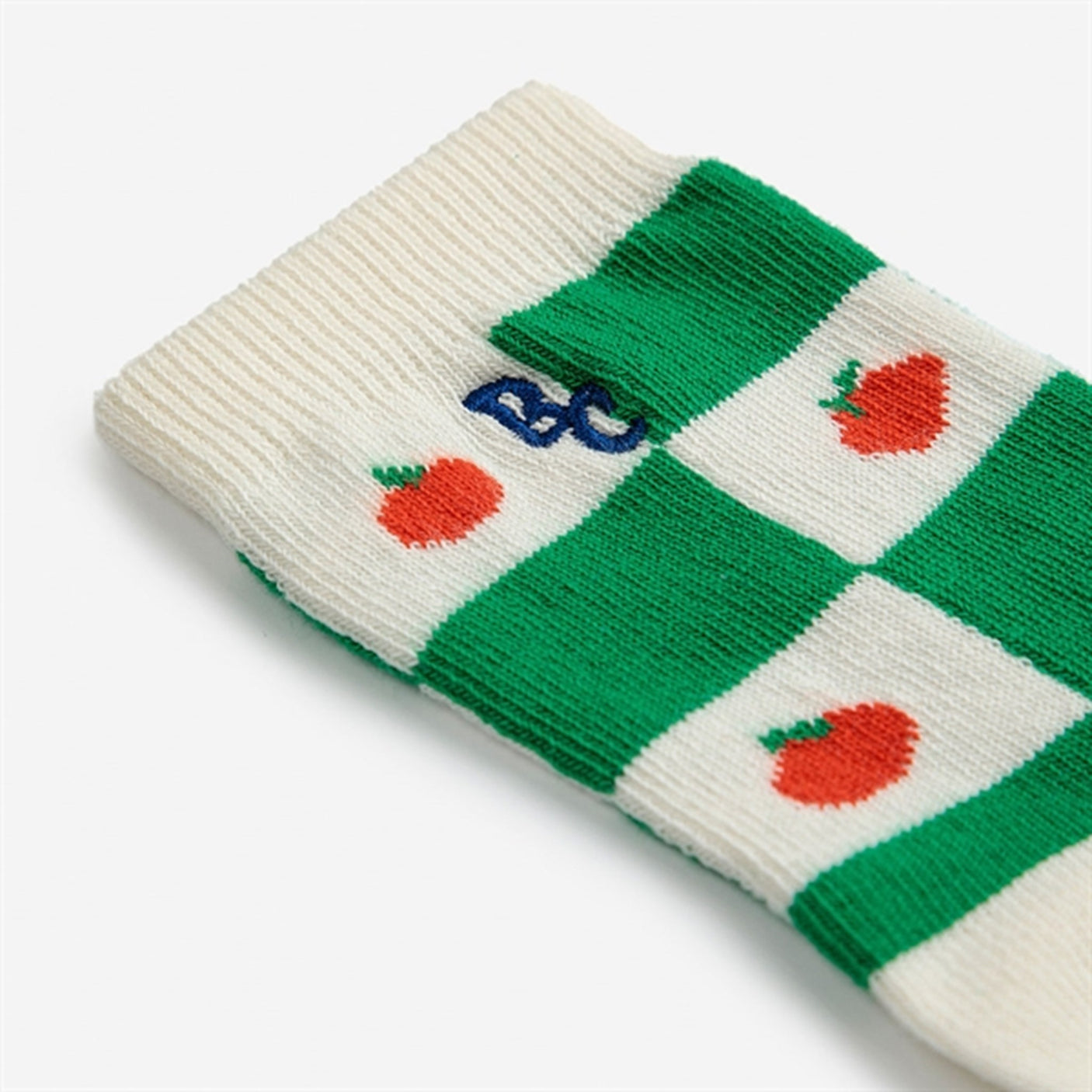 Bobo Choses Baby Tomato All Over Short Socks Offwhite