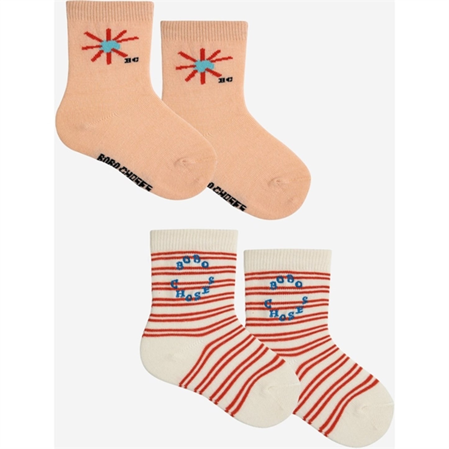 Bobo Choses Baby Sun Short Socks 2-pak Light Pink
